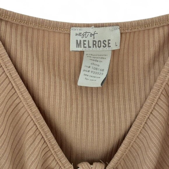 Women's Tan and Brown Blouse - Picture 3 of 5